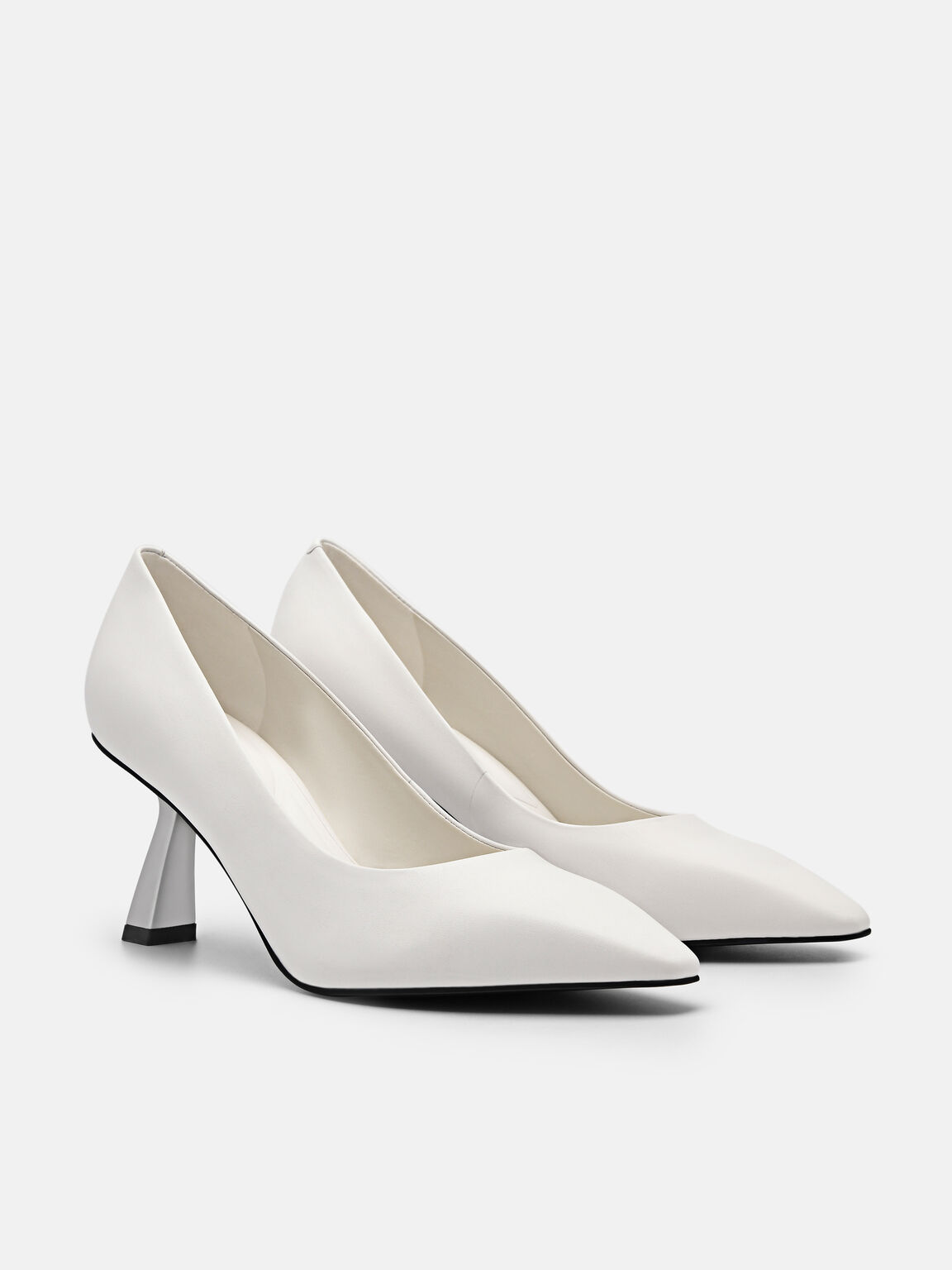Amelie Leather Pumps, White