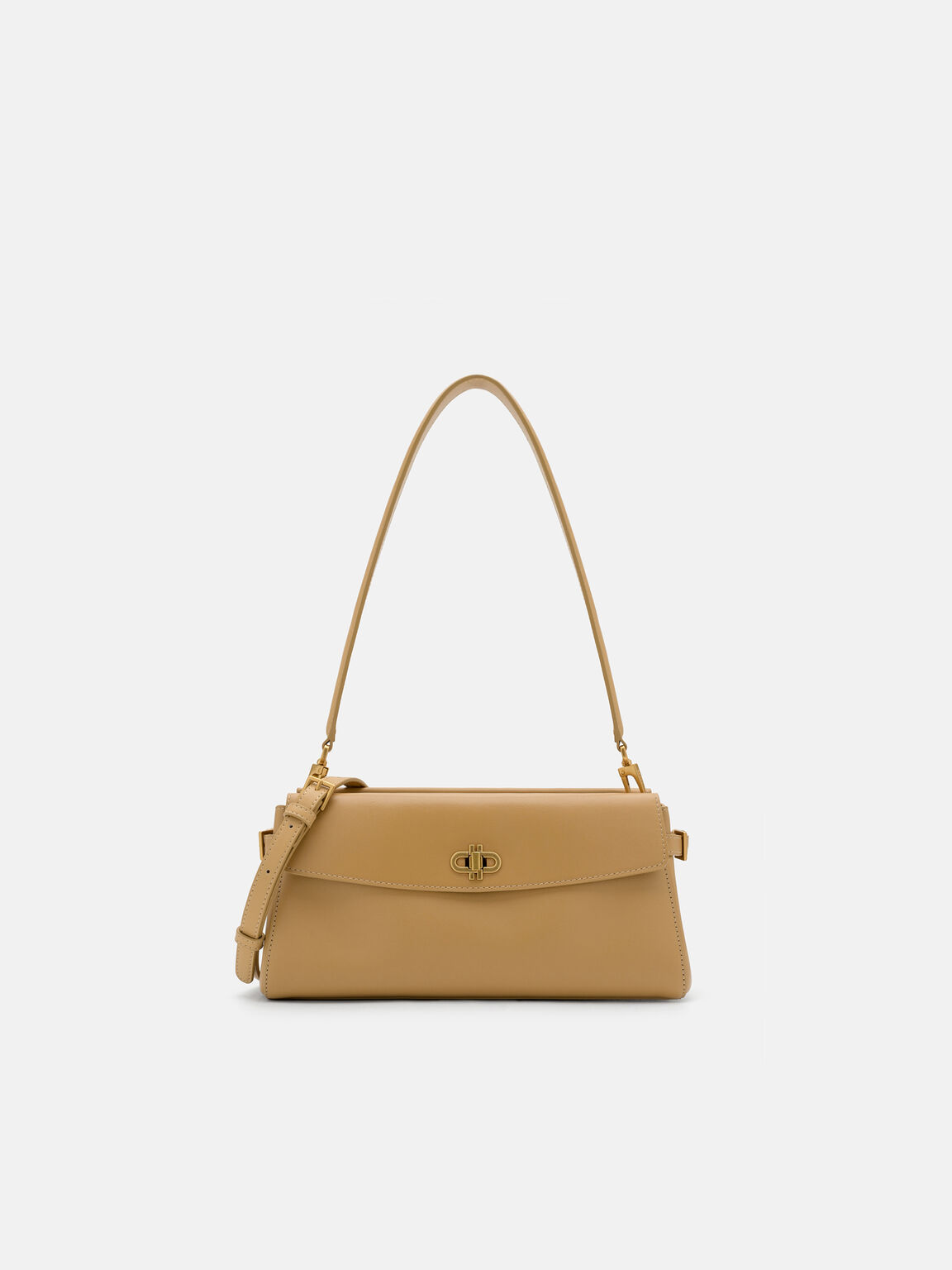 Emory Leather Shoulder Bag, Sand, hi-res