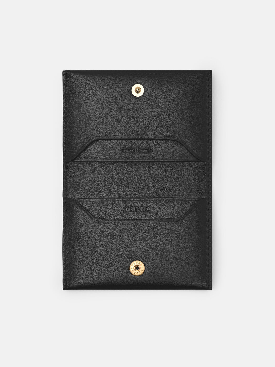 V&iacute; đựng thẻ gập đ&ocirc;i Leather, Đen, hi-res