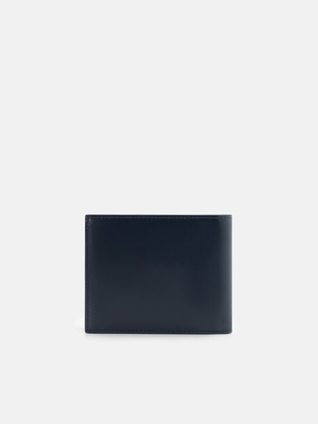 V&iacute; ngắn gập đ&ocirc;i Leather, Xanh Navy, hi-res
