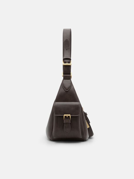 Ilena Shoulder Bag, Dark Brown, hi-res
