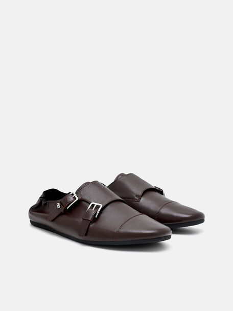 Lauren Leather Oxford Shoes, Dark Brown, hi-res