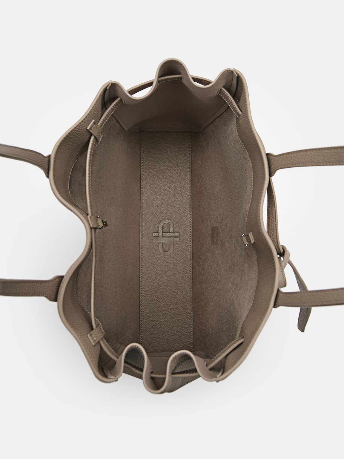 T&uacute;i tote phom chữ nhật Demi Oversized, N&acirc;u X&aacute;m, hi-res