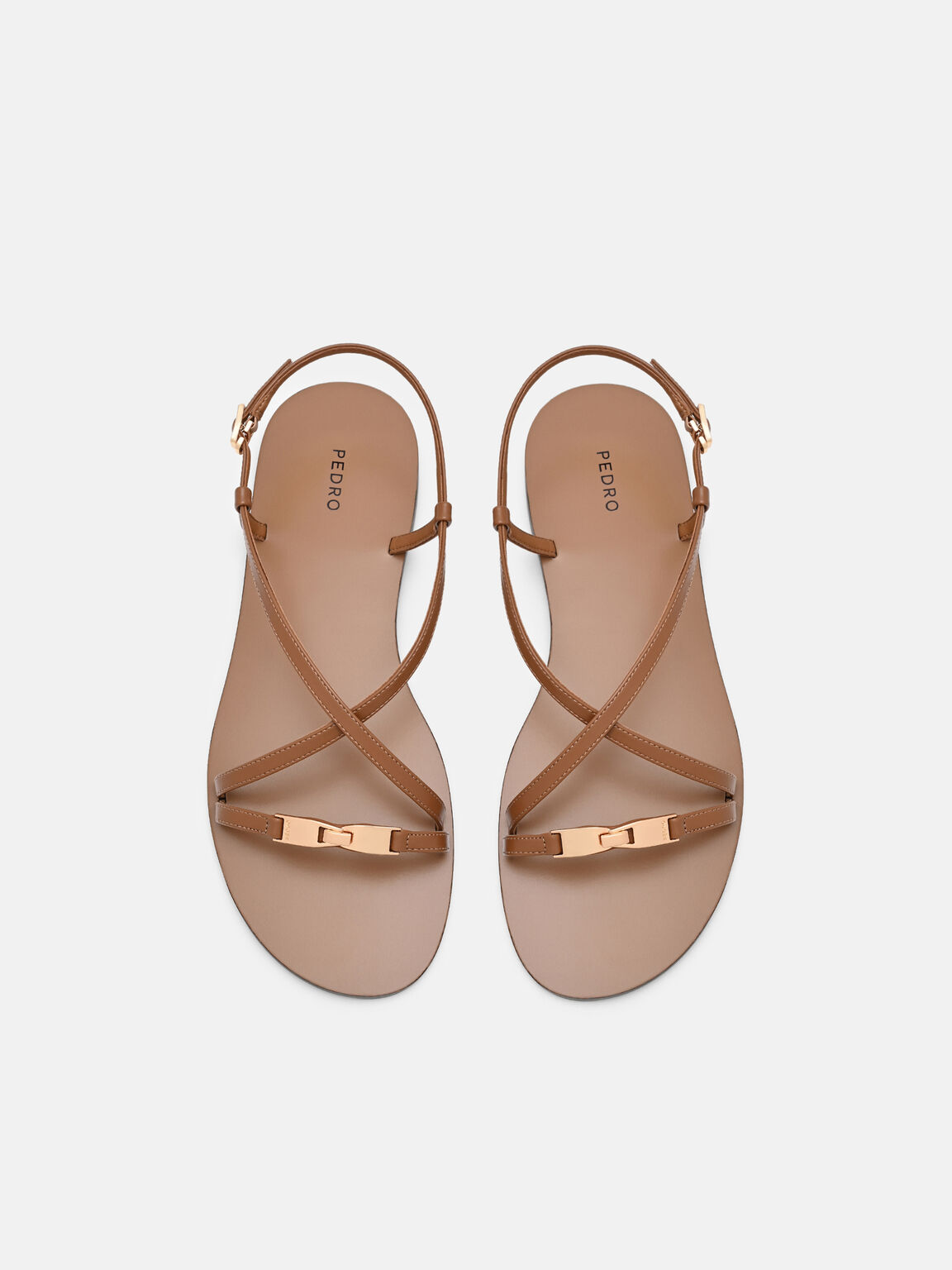 Hitch Ankle Strap Sandals, Cognac, hi-res
