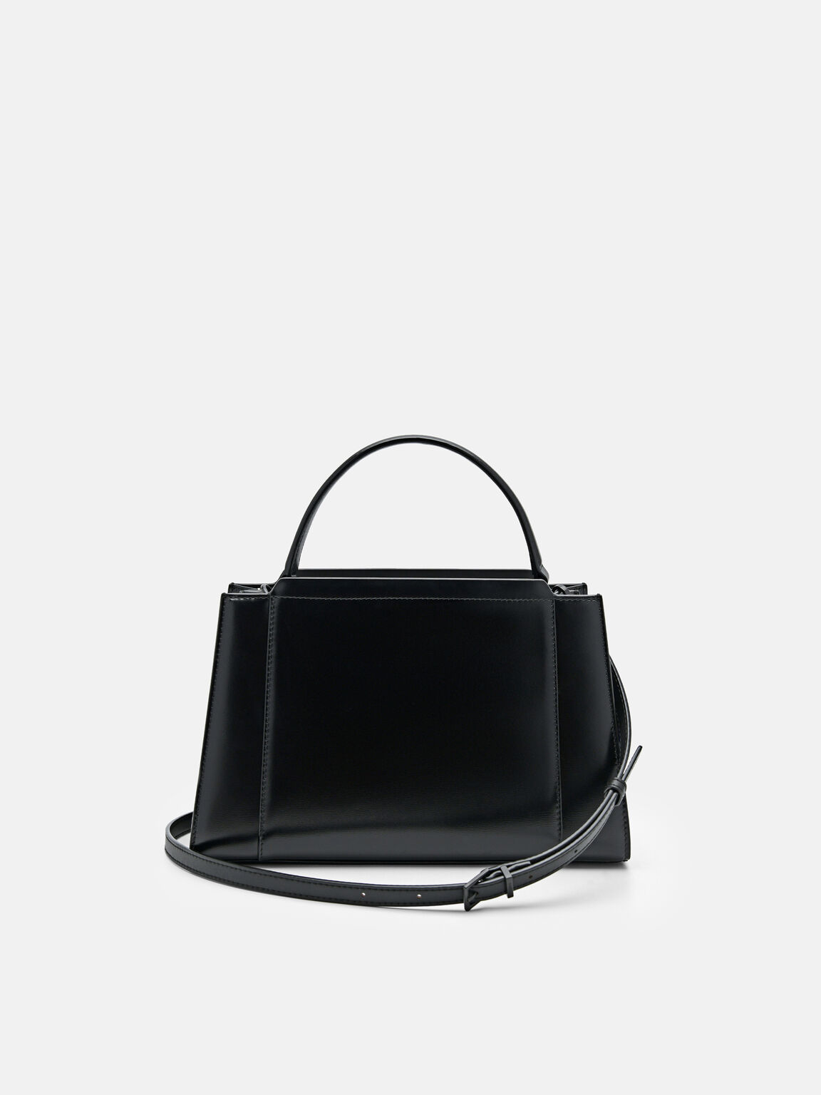 PEDRO Studio Ida Leather Handbag, Black, hi-res