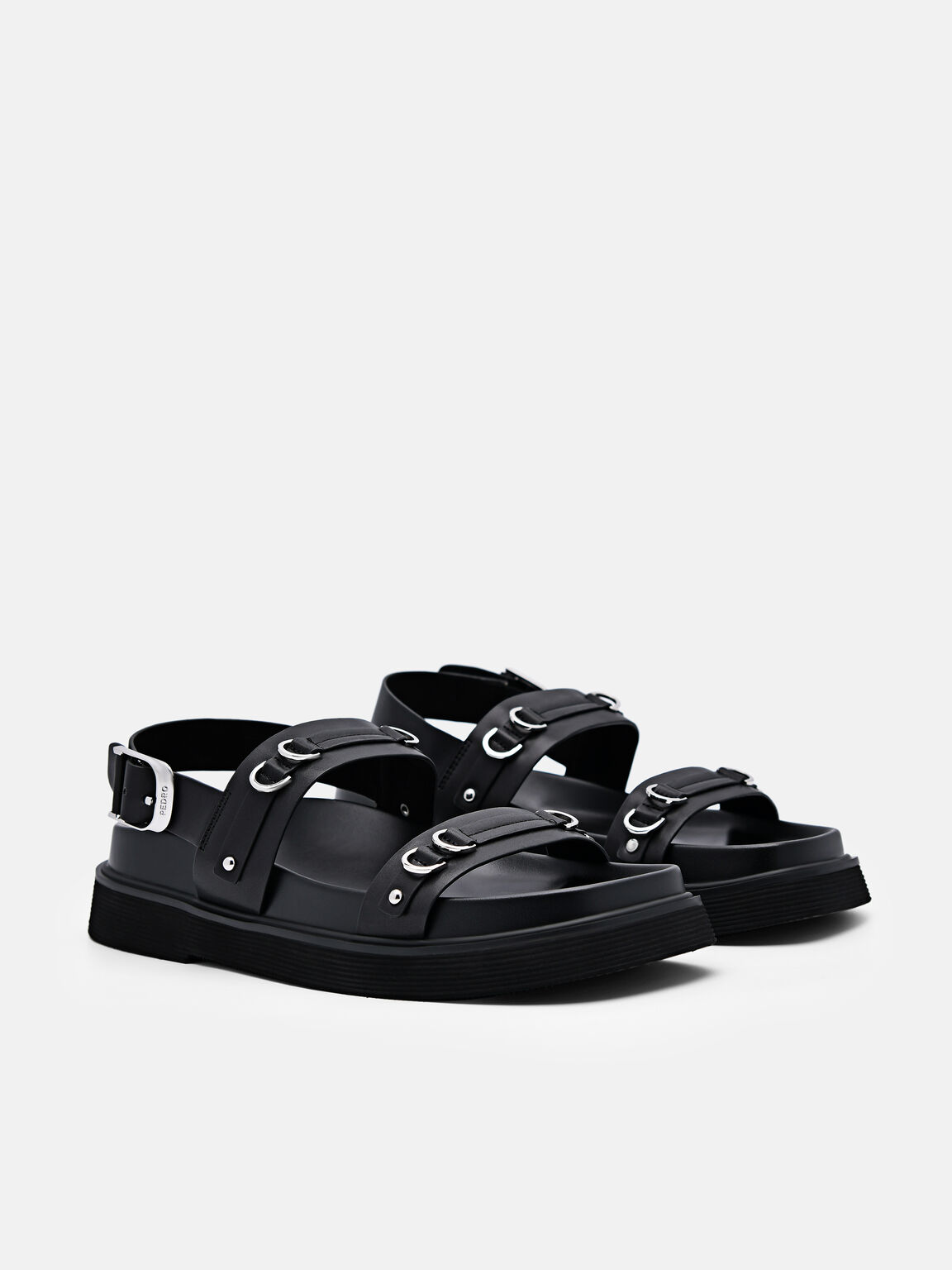 Helix Slingback Sandals, Black, hi-res