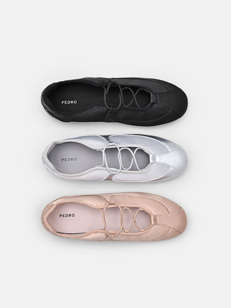 Giày sneakers cổ thấp Eclipse Satin, Bạc, hi-res