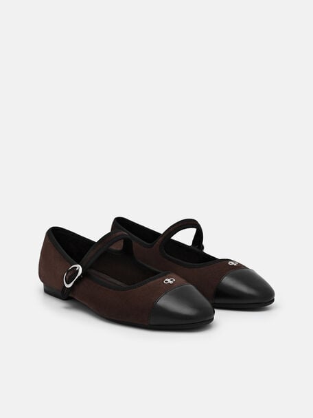 Gi&agrave;y b&uacute;p b&ecirc; đế thấp Alina, Dark Brown Suede, hi-res