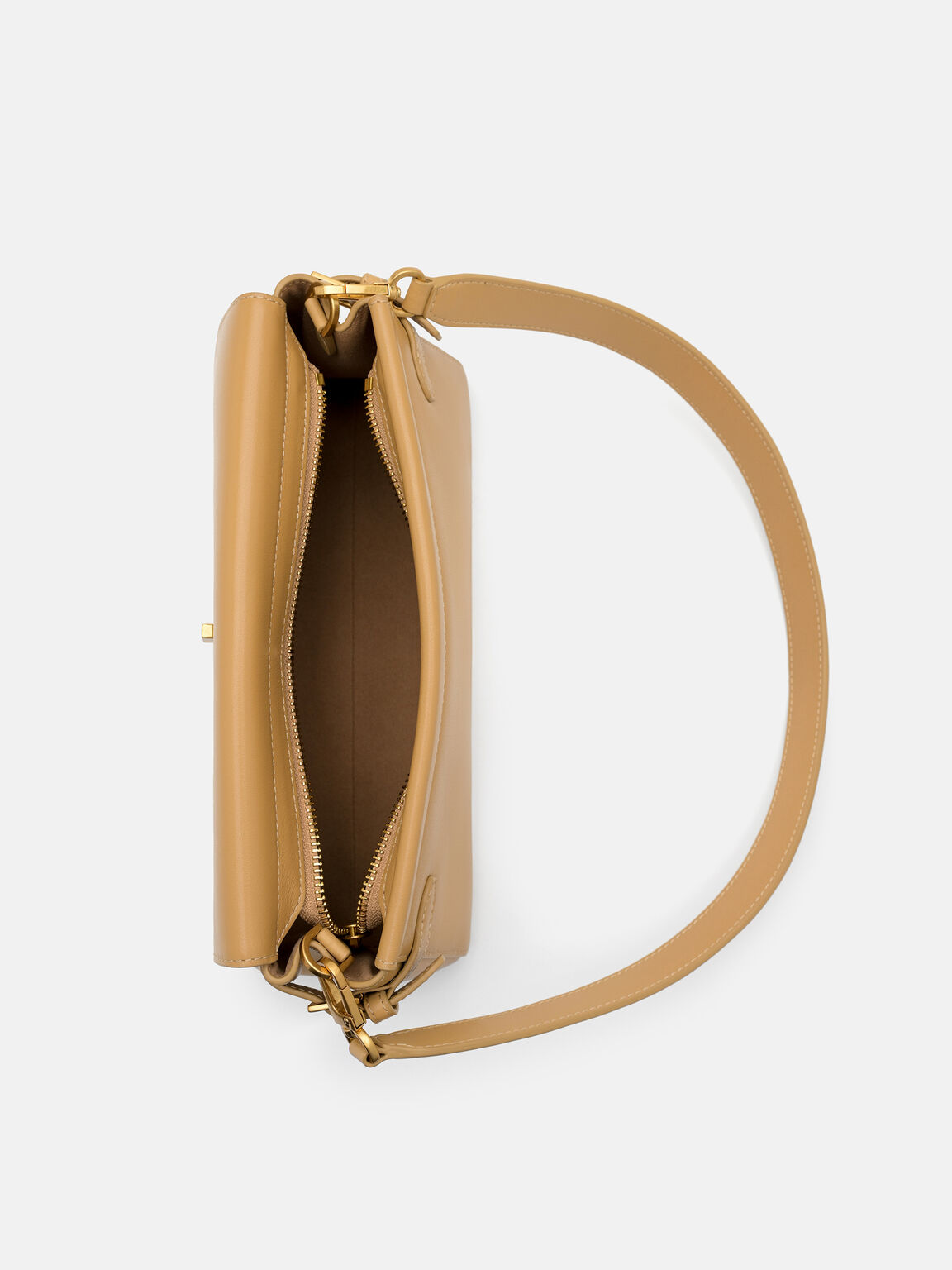 Emory Leather Shoulder Bag, Sand, hi-res