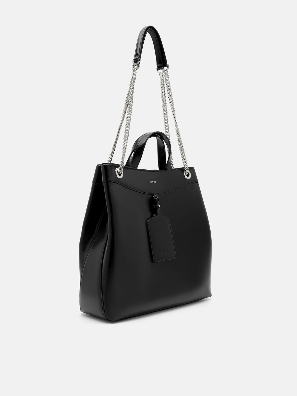 T&uacute;i tote phom chữ nhật Cassier, Black Wrinkled, hi-res