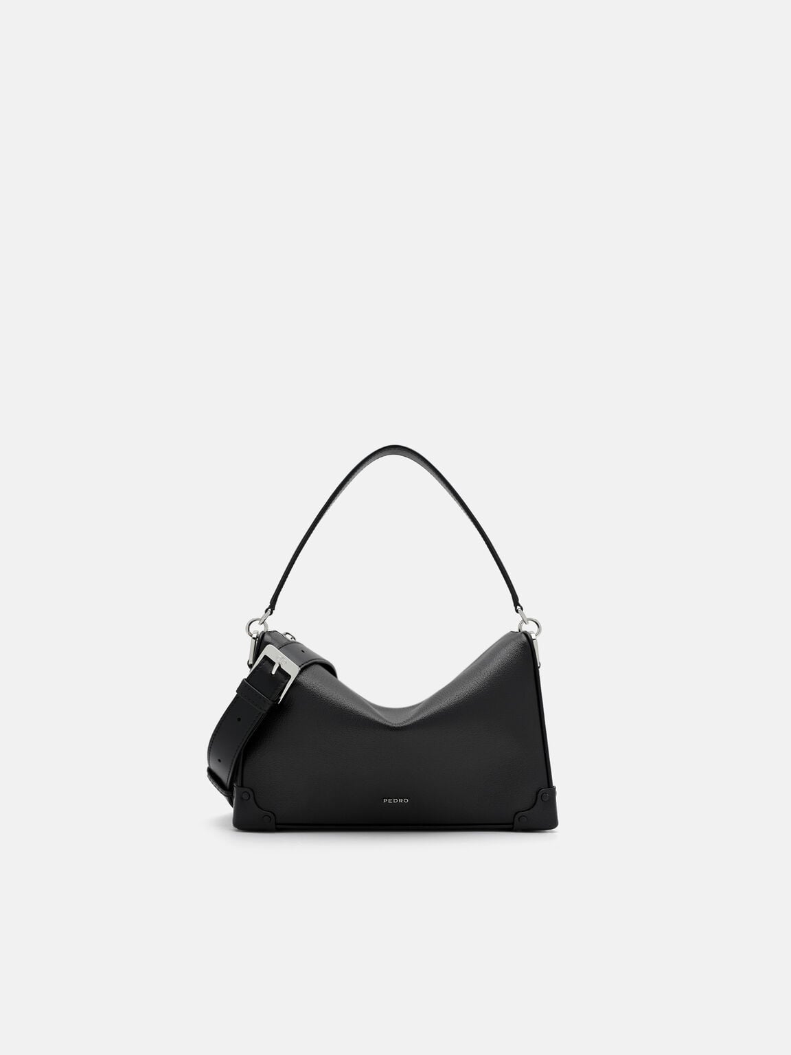 Maven Leather Crossbody Bag, Black Embossed, hi-res