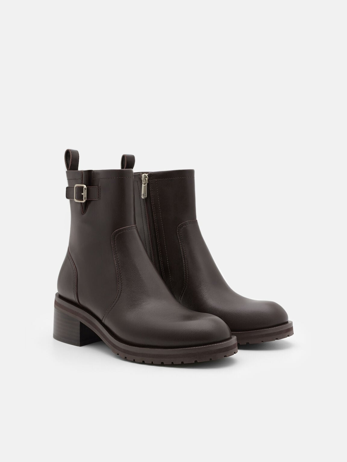 Wilkins Leather Boots, Dark Brown, hi-res