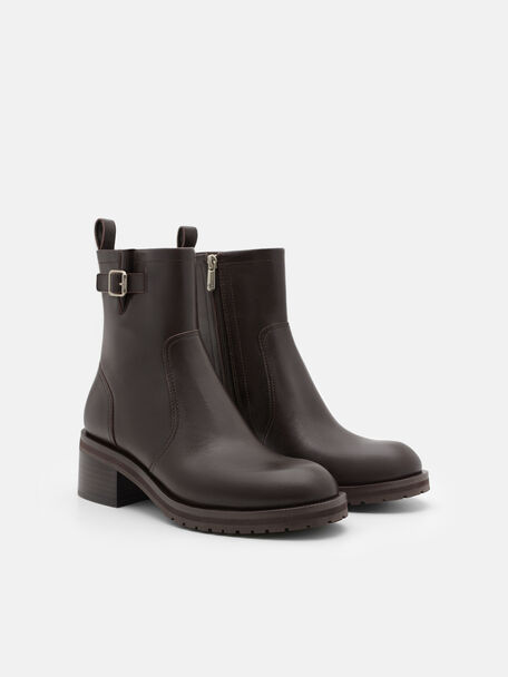 Wilkins Leather Boots, Dark Brown, hi-res