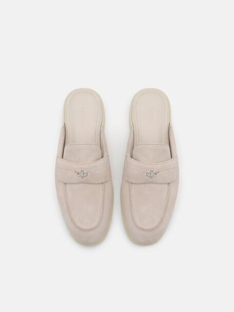 Gi&agrave;y mules đế bệt Roam, Beige Suede, hi-res