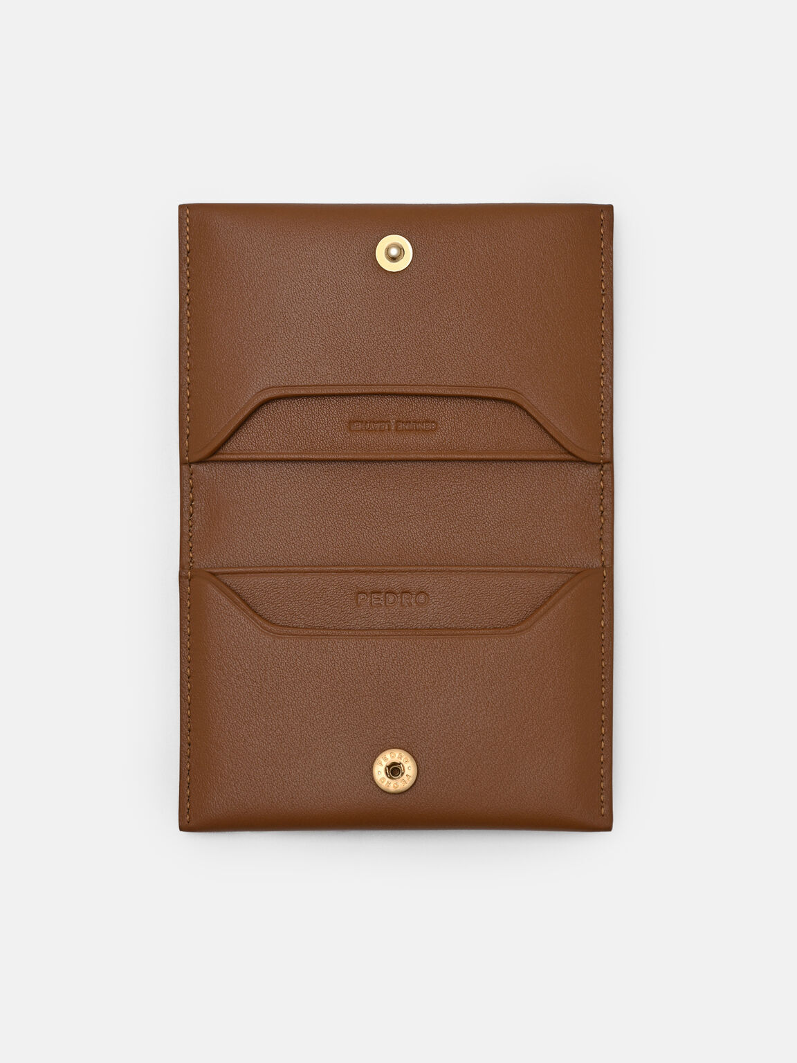 V&iacute; đựng thẻ gập đ&ocirc;i Leather, Rượu Cognac, hi-res