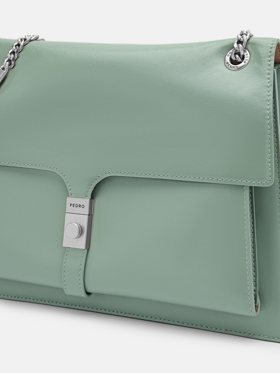 PEDRO Studio Farida Leather Shoulder Bag, Green, hi-res