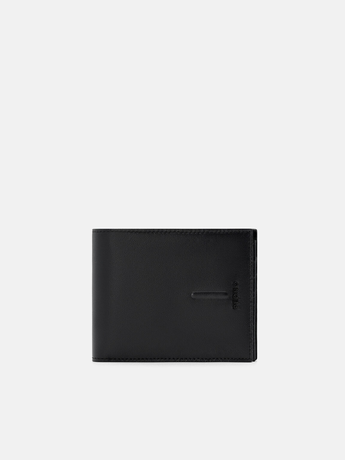 V&iacute; ngắn gập đ&ocirc;i Kid Leather, Đen, hi-res