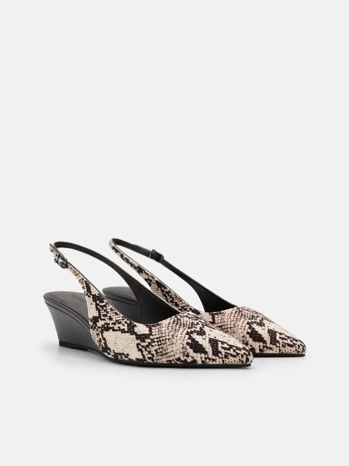 Adena Leather Wedge Slingback Pumps, Multi, hi-res