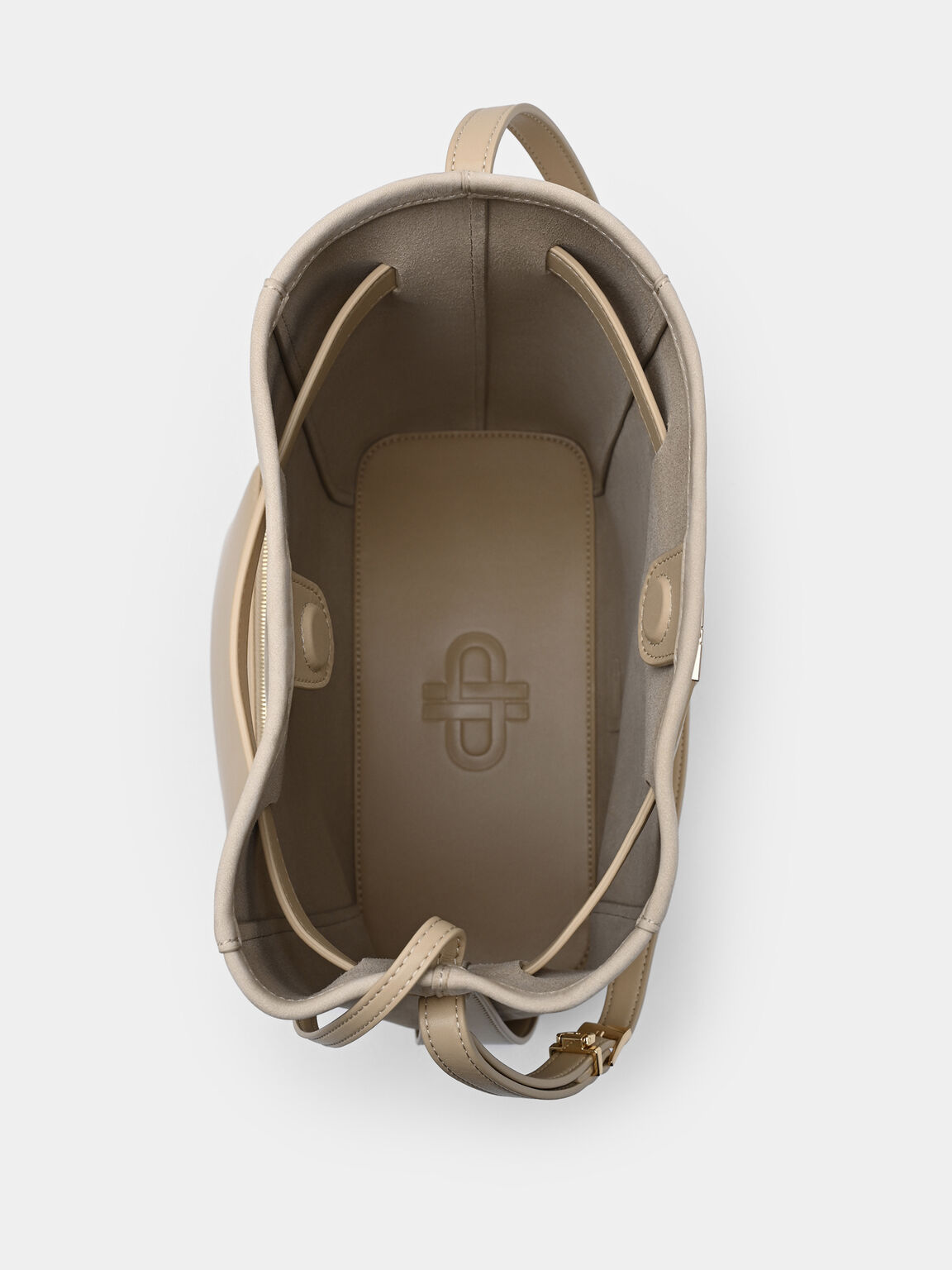 Jatte Belt Leather Bucket Bag, Sand Nubuck, hi-res