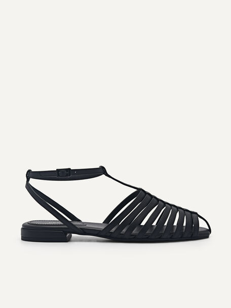 Palma Caged Sandals, Black, hi-res