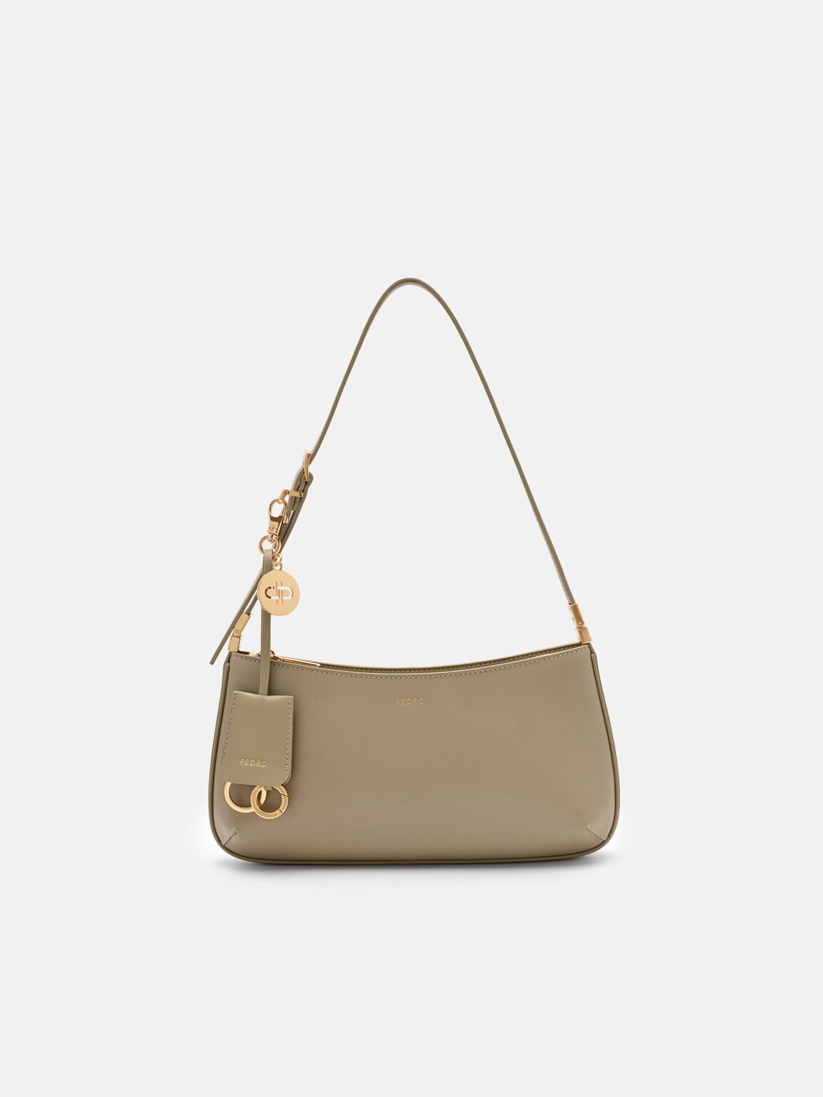 T&uacute;i đeo vai Jatte Leather Charm, Xanh Olive, hi-res