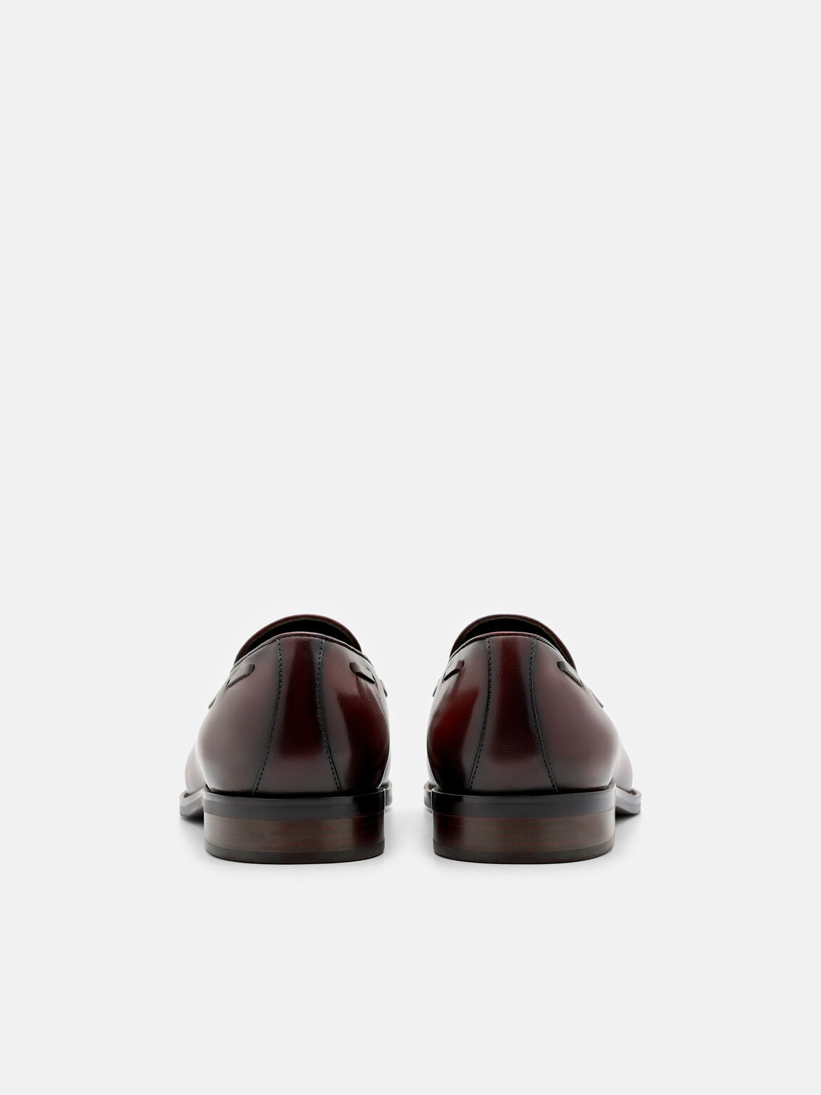 Gi&agrave;y lười mũi tr&ograve;n Leather Tassel, Brown Burnish, hi-res