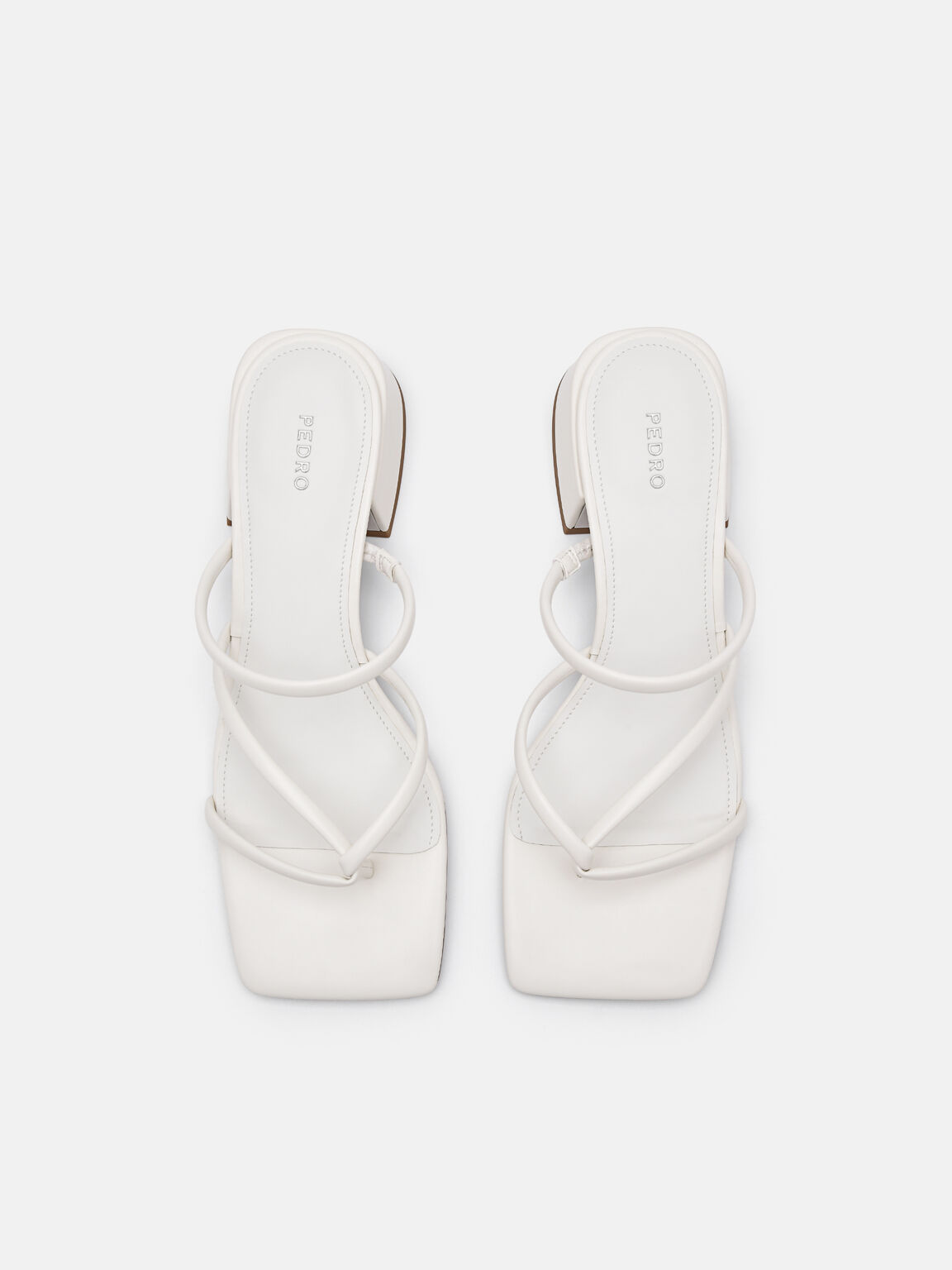 Effie Heel Sandals, Chalk, hi-res