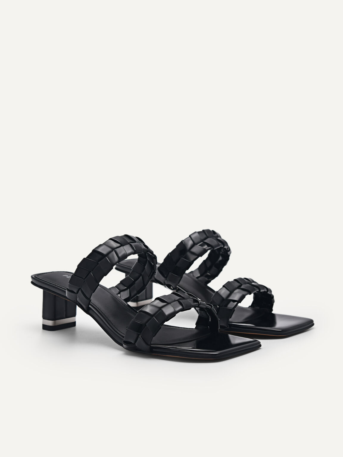 Palma Heel Sandals, Black, hi-res
