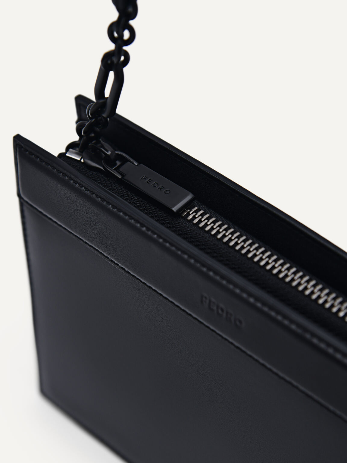 Túi đeo vai phom chữ nhật Studio Leather Travel Organizer, Đen, hi-res