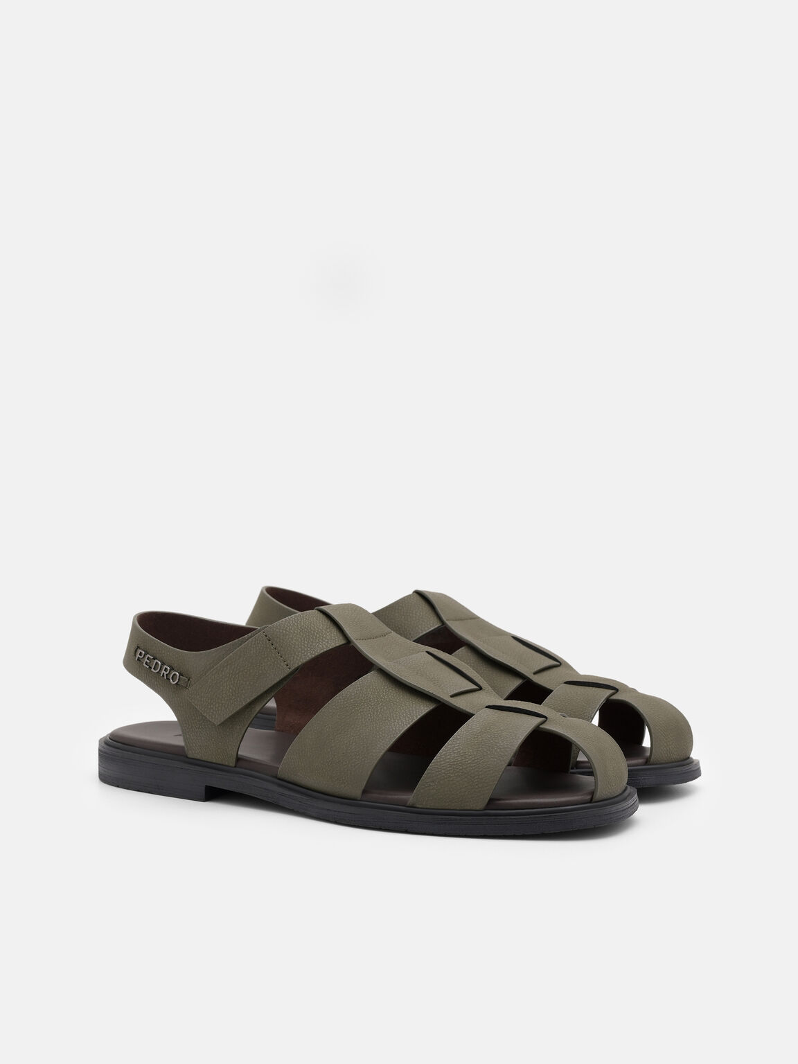 Gi&agrave;y sandals quai ngang Roman, Xanh Qu&acirc;n Đội, hi-res