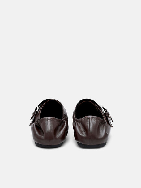 Lauren Leather Oxford Shoes, Dark Brown, hi-res