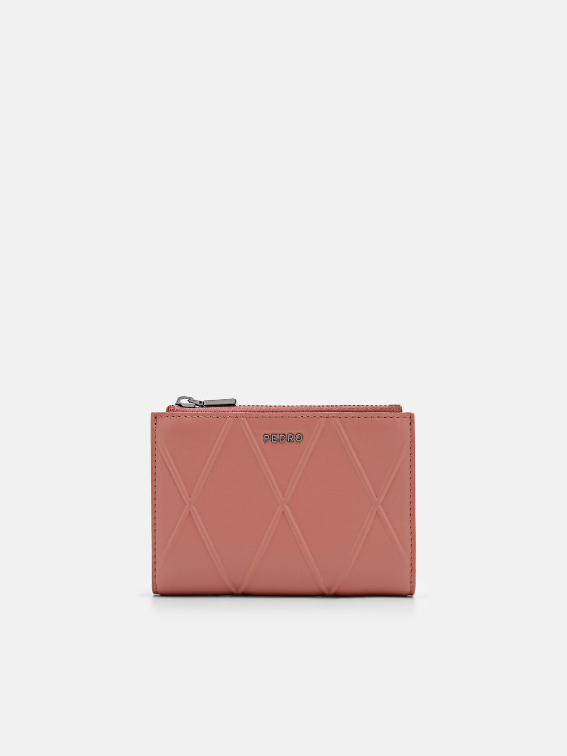 Leather Bi-Fold Wallet, Blush, hi-res