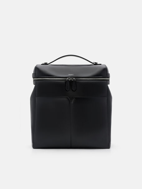 Alyssa Tumbled Leather Backpack, Black Tumble, hi-res