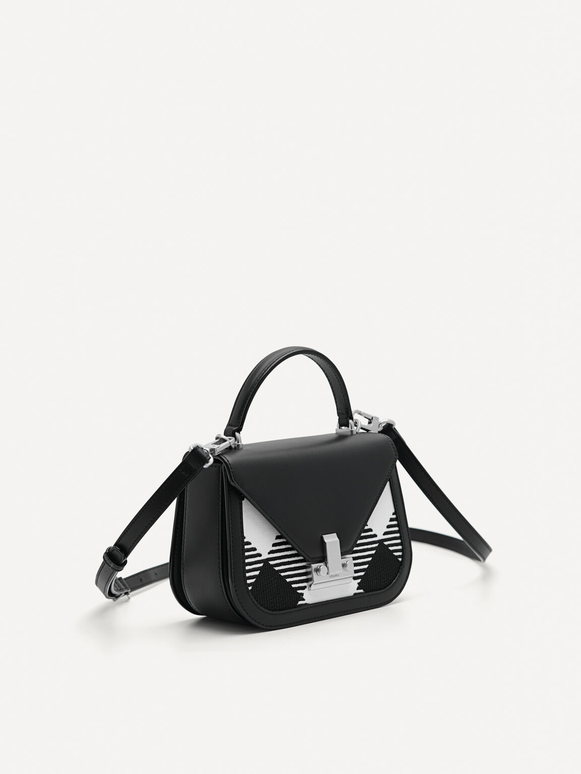 PEDRO Studio Abbey Woven Handbag, Black, hi-res