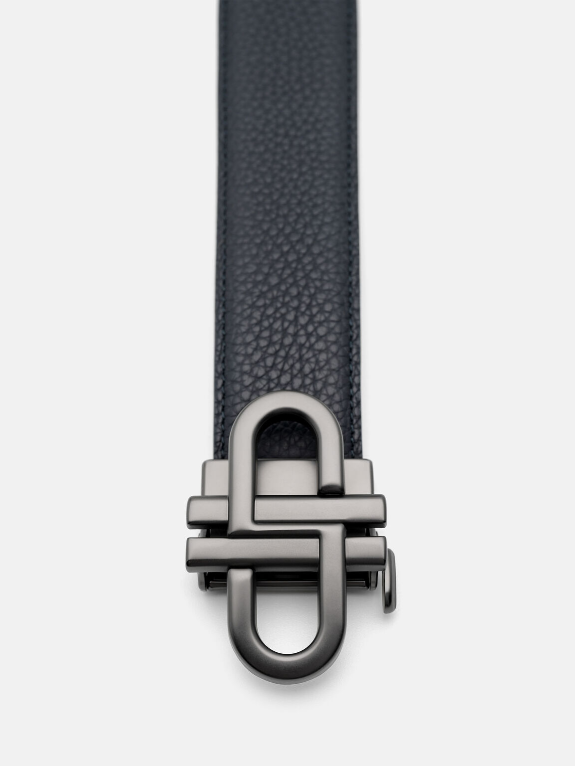 Thắt lưng bản vừa Tumbled Leather, Navy Tumble, hi-res
