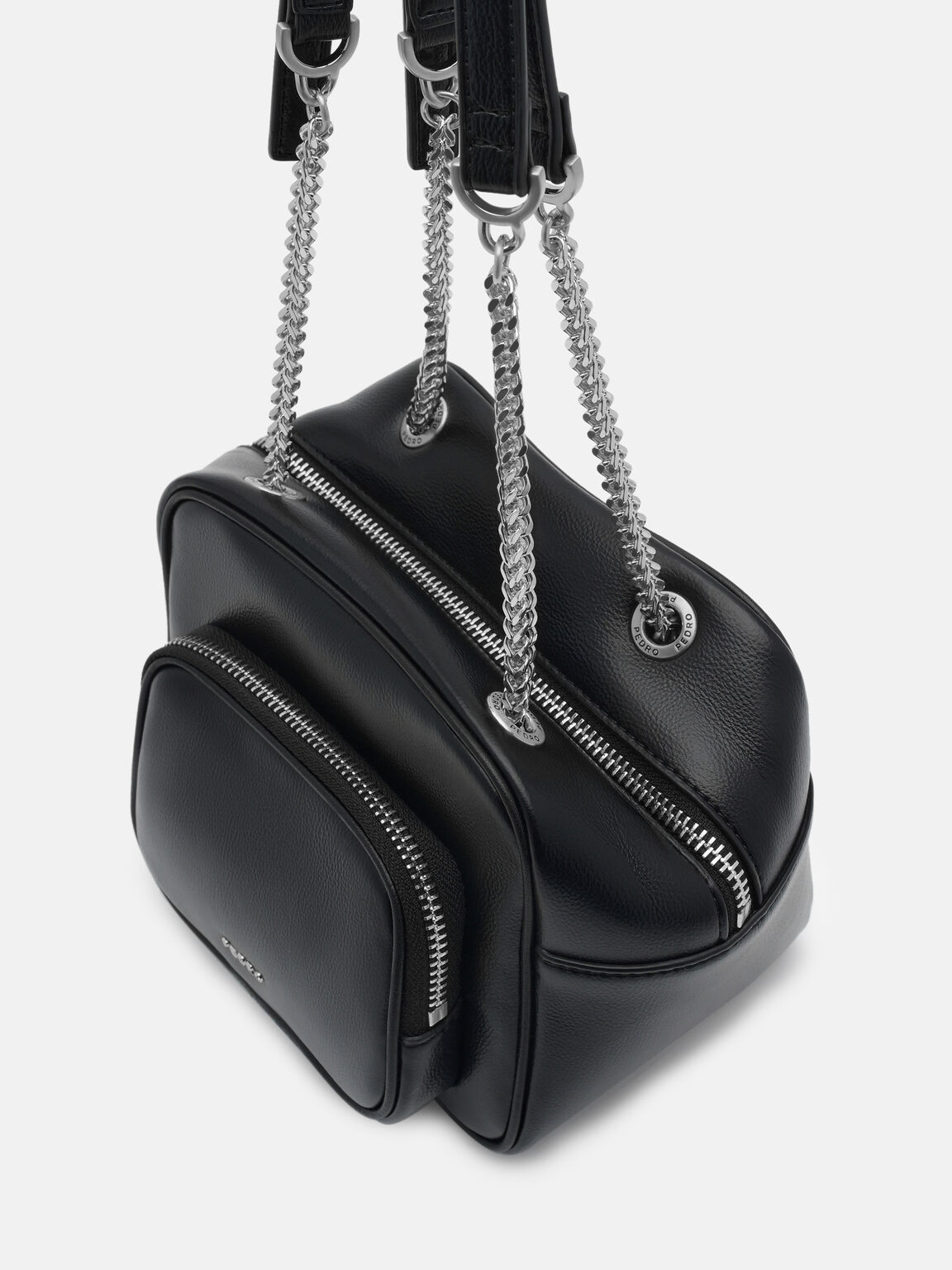 T&uacute;i đeo vai h&igrave;nh vu&ocirc;ng Puffy, Đen, hi-res