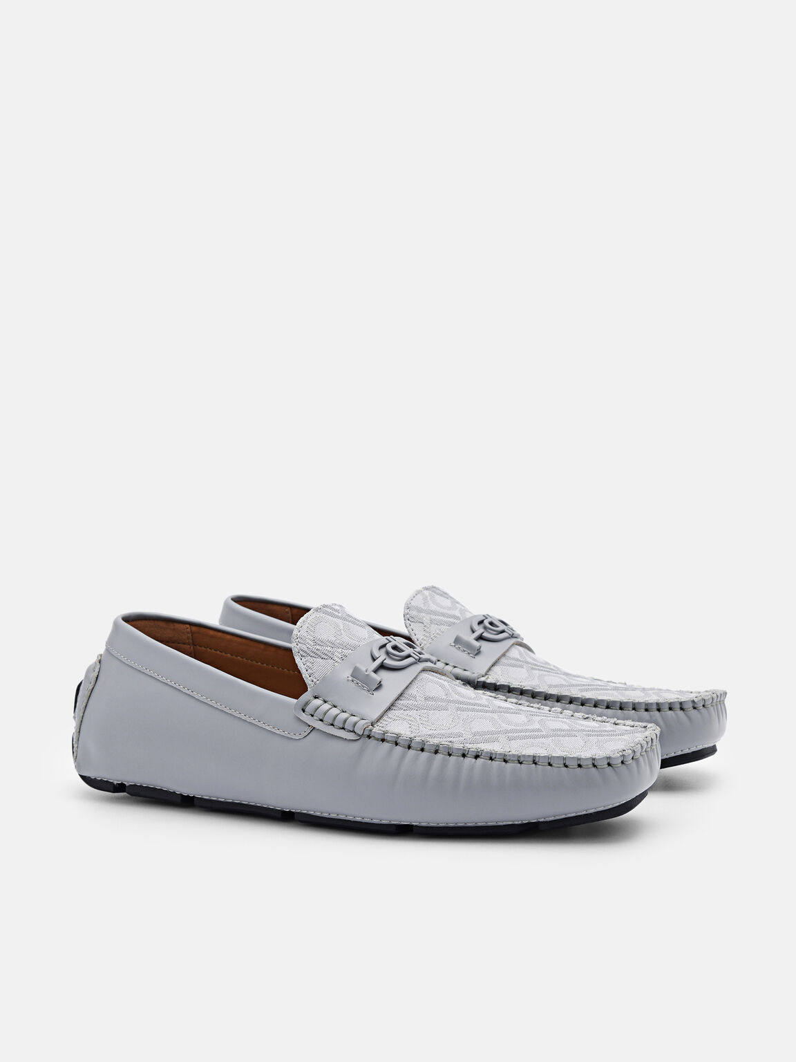 PEDRO Icon Leather Driving Shoes, Grey, hi-res