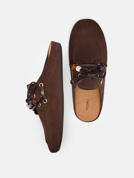 Dee Suede Mules, Dark Brown Suede, hi-res