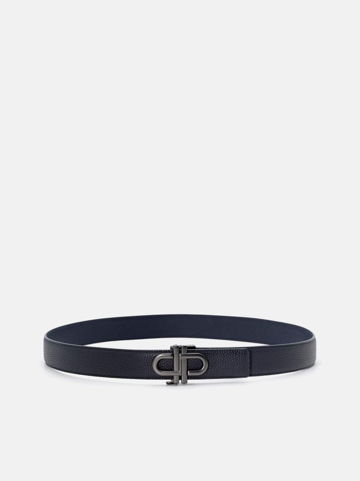 Thắt lưng bản vừa Tumbled Leather, Navy Tumble, hi-res