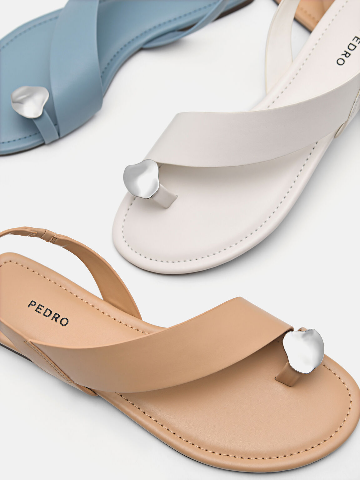 Alexis Toe Loop Sandals, Chalk, hi-res