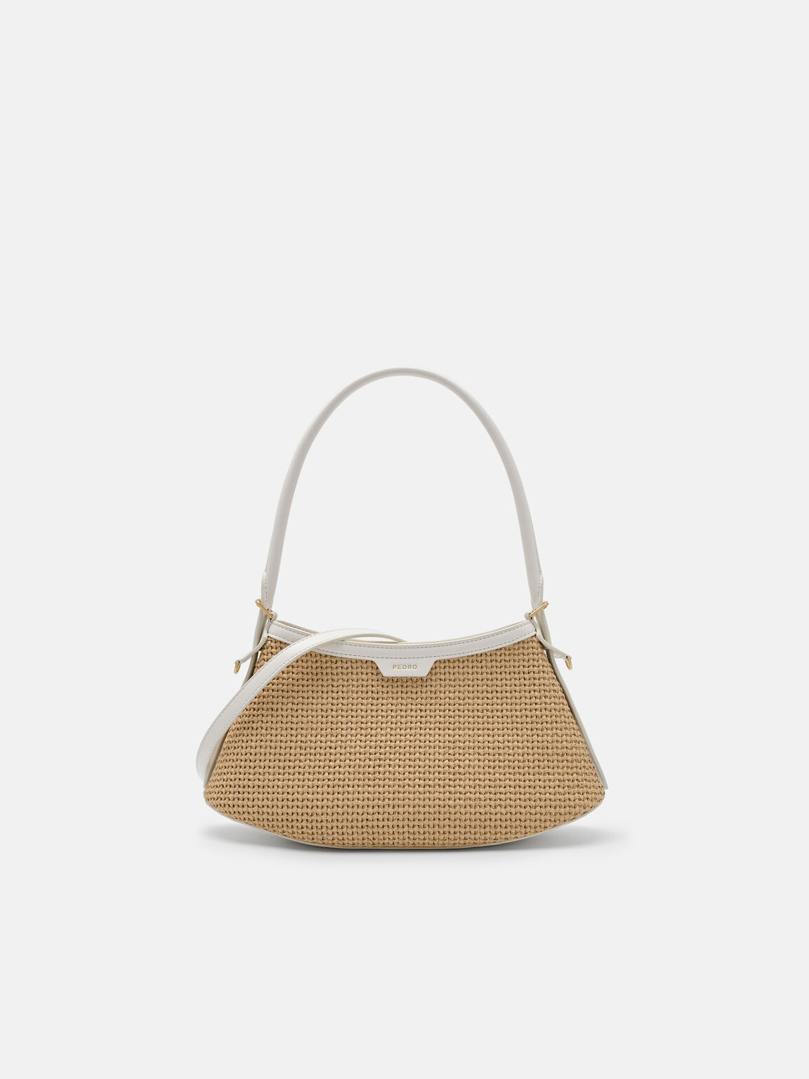 Nikki Raffia Shoulder Bag, Natural Raffia, hi-res