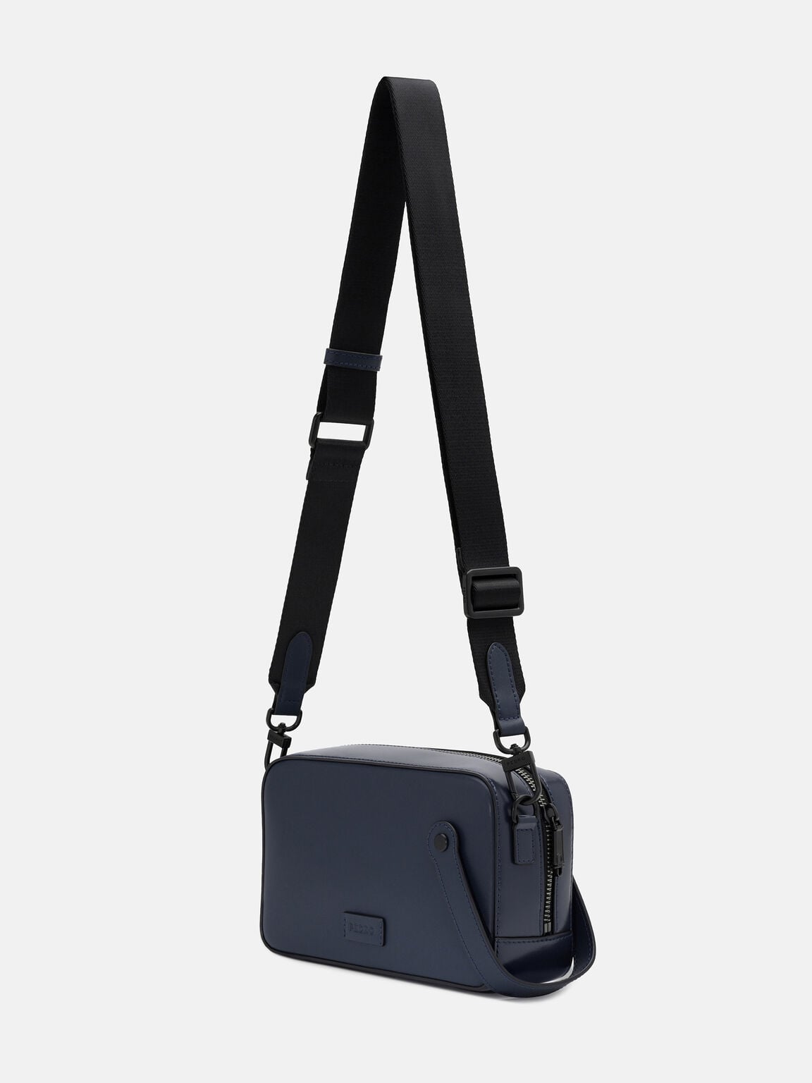 T&uacute;i đeo ch&eacute;o phom chữ nhật Leather, Xanh Navy, hi-res