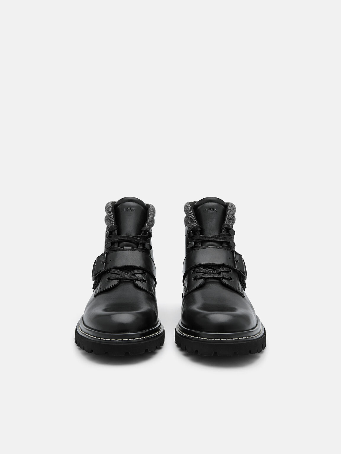 Helix Leather Boots, Black, hi-res