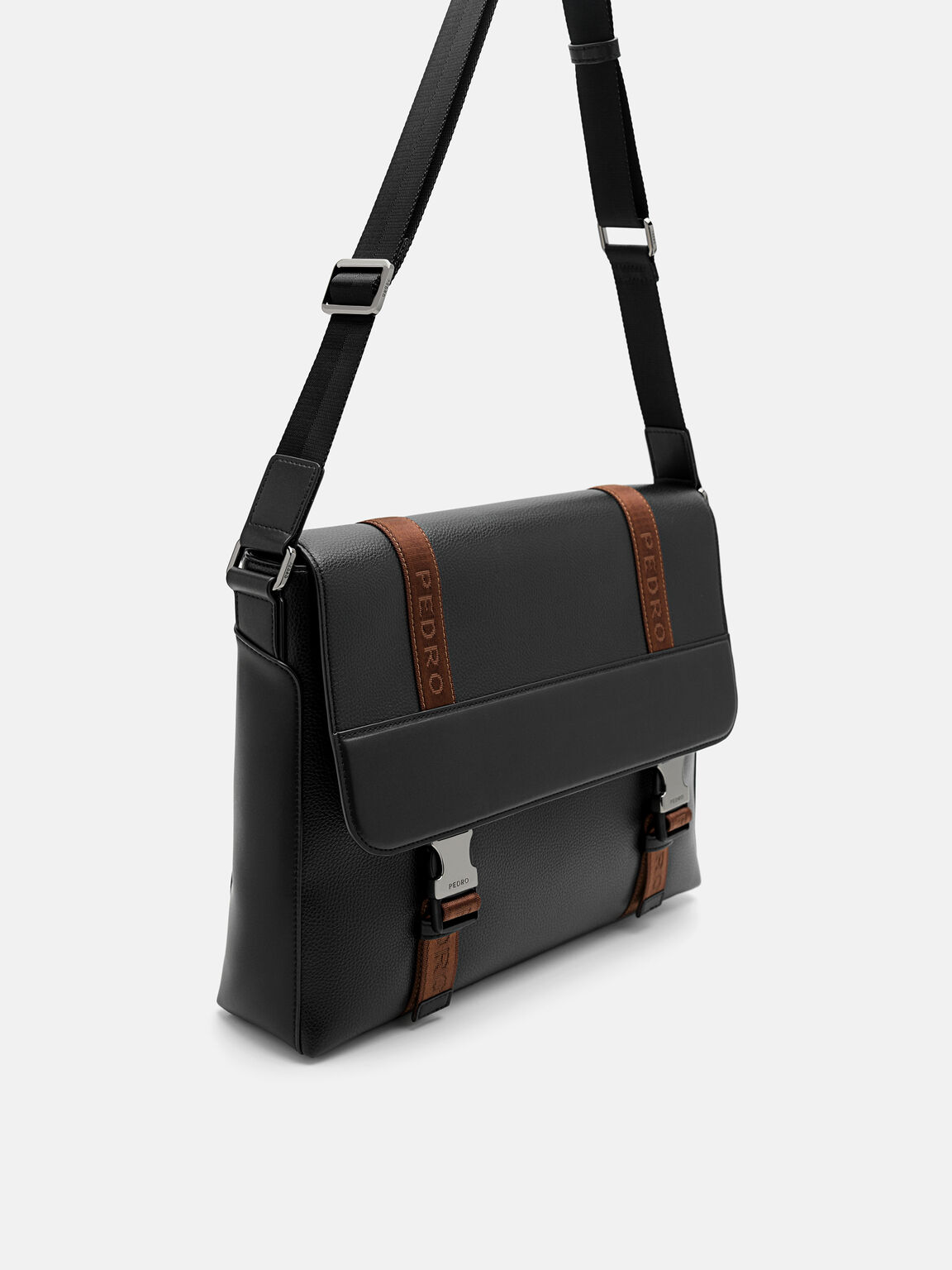 Rigby Messenger Bag, Black, hi-res