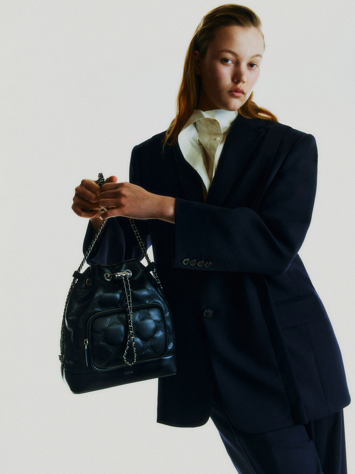 Maisie Bucket Bag, Black, hi-res