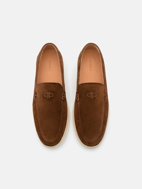 Gi&agrave;y lười mũi tr&ograve;n Vito Suede, Brown Suede, hi-res