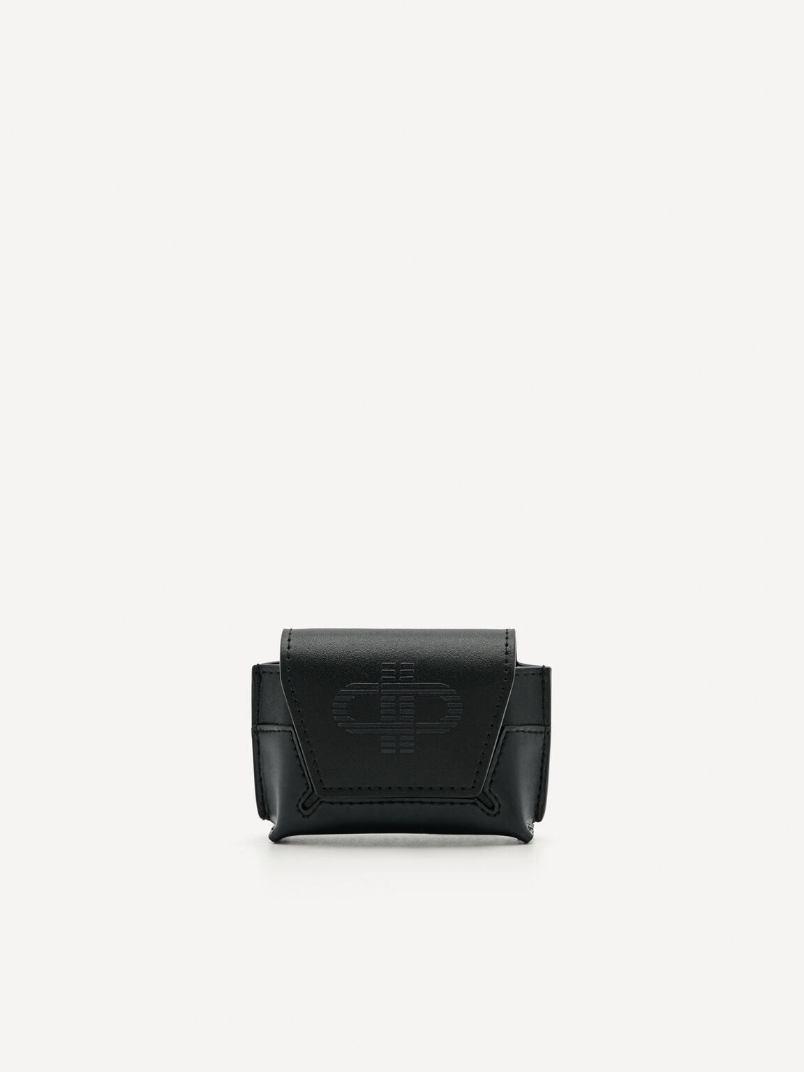 PEDRO Icon Leather Airpods Pro Case, Black, hi-res