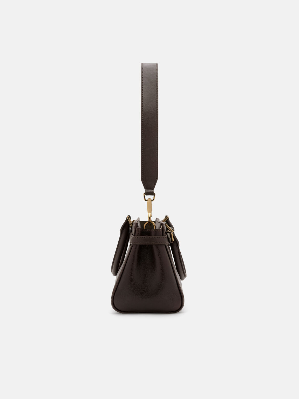 Vienna Leather Handbag, Dark Brown, hi-res
