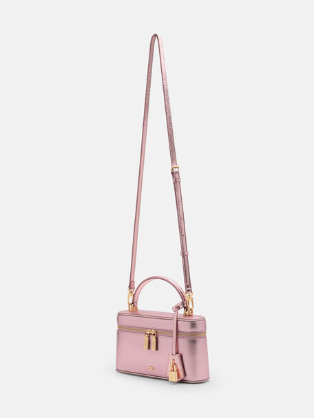 T&uacute;i đeo vai dạng hộp Ari, Pink Metallic, hi-res