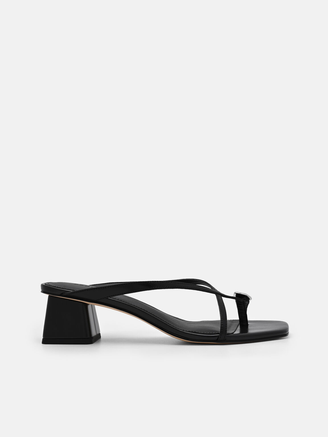 Alexis Leather Block Heel Sandals, Black, hi-res